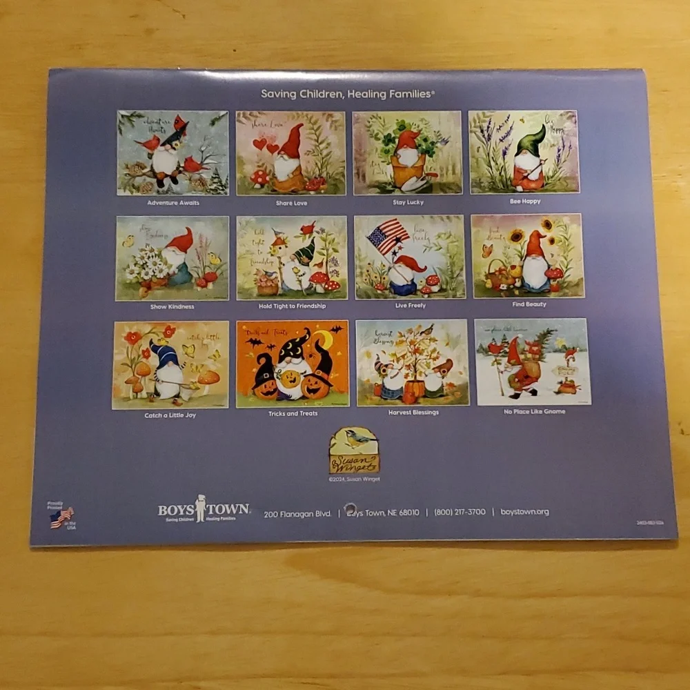 2025 Calendar Gnome is Where the Heart is